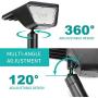 Nekteck 35 LED Solar Landscape Spotlights, IP65 Waterproof Wireless Solar Spot Lights Outdoor, 2-in-1 Solar Powered Wall Lights for Yard Garden Driveway Porch Pool Patio White Adjustable 2 Pack