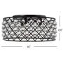 JONATHAN Y JYL9024A Gabrielle 19'' Metal/Crystal LED Flush Mount Ceiling Contemporary Dimmable, 2700K Cozy Warm Light, for Kitchen,Hallway,Bathroom,Stairwell, Oil Rubbed Bronze/Clear