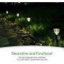 Azirier Solar Lights Outdoor Waterproof Security Lights Easy Install Garden Lights for Garden Path Walkway Light 12 Pack