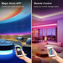 LED Lights for Bedroom 20 FT/6M RGB LED Strip Lights Music Sync Color Changing Rope Lights App Bluetooth Remote Control for Smart Home TV Wall Mirror Kitchen Bedroom Holiday Gifts