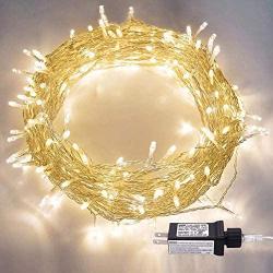 LED String Lights, 100LED 30V Plug in Fairy String Lights with 8 Modes for Indoor and Outdoor Party Wedding Home Patio Lawn Garden Supplies (Warm White)