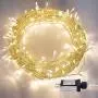 LED String Lights, 100LED 30V Plug in Fairy String Lights with 8 Modes for Indoor and Outdoor Party Wedding Home Patio Lawn Garden Supplies (Warm White)