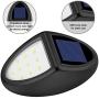 Solar Lights[4PCS], MoKo Waterproof Outdoor Solar Powered Lamp, Wireless Solar Auto Sensor Security Lights, Wall Mount Decorative Deck Light for Wall, Patio, Yard, Garden - BLACK