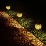 Ulmisfee Garden Solar Lights Pathway Outdoor Solar Stakes Lights, Waterproof Decorative Metal Olive Lights for Yard, Lawn, Patio, Courtyard (Garden Solar Lights C)