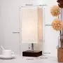 Lifeholder Table Lamp, Nightstand Lamp with USB Charging Port and Warm White Led Bulb, Wooden Claret Base Beside lamp, Modern USB Lamp Perfect for Bedroom, Living Room, or Office