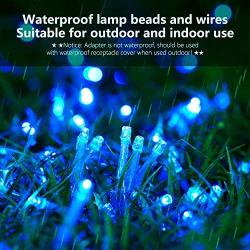 Christmas Tree Lights - 320 LEDs 115ft/35m Memory Function End-to-End 8 Modes Plug in Indoor/Outdoor Waterproof Decorative Fairy Twinkle String Lights for Halloween/Thanksgiving Day/Patio/Room - Blue