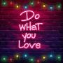 Do What You Love Neon Signs Pink Neon Light Sign Hanging Neon Sign Neon Lights Neon Wall Sign Neon Words for Wall Bedroom Room Party Decor