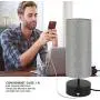 xydled Touch Control Table Lamp with USB Charging Port 3-Way Dimmable Modern Bedside Lamps Gray Linen Nightstand Lights for Bedroom Living Room,Office ST64 E26 LED Bulb Included(Set of 2)