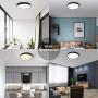 SviDau 12 Inch Dimmable Flush Mount Ceiling Light Fixture with Remote Control, 24W 3000K-6500K Color Changing LED Lamp for Bedroom Kitchen Hallway Porch Closet Room, Round
