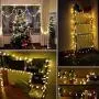 Twinkle Star 14.8 FT 40 LED String Lights, Waterproof Ball Fairy Lights, 8 Lighting Modes, String Light Battery Powered for Indoor Outdoor Garden Home Wedding Party Christmas Decoration, Warm White