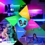 Led Strip Lights,60ft Led Light Strip Music Sync Color Changing RGB Led Strip Built-in Mic,Bluetooth App Control LED Tape Lights with Remote,5050 RGB Rope Light Strips (APP+Remote+Mic+3 Button)