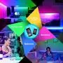 Led Strip Lights,60ft Led Light Strip Music Sync Color Changing RGB Led Strip Built-in Mic,Bluetooth App Control LED Tape Lights with Remote,5050 RGB Rope Light Strips (APP+Remote+Mic+3 Button)