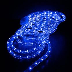 West Ivory 10, 25, 60, 150 ft (25 feet) Blue LED Rope Lights w/ 8 Mode Controller 2 Wire Accent Holiday Christmas Party Decoration Lighting | UL Certified