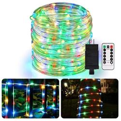 ALOVECO Rope Lights Outdoor, 66ft 336 LED String Lights Plug in Connectable Remote Dimmable Waterproof Indoor Outdoor String Lights for Christmas Party/Tree/Patio/Garden/Deck/Fence Decor-Multicolor