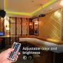 GLOBAL GOLDEN 50FT LED Strip Lights, RGB Light Strips Kit with 44 Keys IR Remote 5050 SMD 12V, DIY Color Changing Bright LED Lights for Bedroom Room TV Kitchen Desk Party