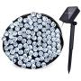 Outdoor Solar String Lights 39.4ft, 100-LED Solar Fairy Lights, Waterproof 8-Lighting Modes, Decorative String Lights for Garden Patio Backyard Wedding Holiday Party (White)