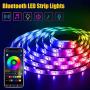 Led Strip Lights, 16.4 ft Bluetooth APP Controller RGB Led Light Strip, 5050 LEDs Music Sync Color Led Strip Lights Kit with Remote and 12V Power Supply for Bedroom, Room, Home Decoration