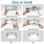 Awerou 36W Ceiling Light Fixture, Flush Mount Ceiling Light, 13in Light Fixtures Ceiling, Ceiling Lights for Bedroom, Kitchen, Bathroom, Living Room, Super Bright 3500Lm, Warm White 3000K