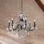 Beverly Dark Bronze Chandelier 26'' Wide Clear Crystal 6-Light Fixture for Dining Room House Foyer Kitchen Island Entryway Bedroom Living Room - Vienna Full Spectrum