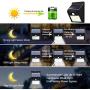 LSSEDA Solar Lights Outdoor Waterproof Bright 400LM Lights 3 Working Modes with 120° Wide-Angle Wireless Motion Sensor Lights for Gate, Wall, Driveway, Garage Yard, Patio, Garden, Deck (4 Pack)