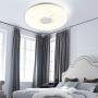 IYUNXI Starlight LED Ceiling Light with Bluetooth Speaker,36W 12 Inches Dimmable Color Temperature Changing Remote Control 110V Music Bluetooth Ceiling Light Fixture with Note Pattern for Bedroom