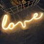 iceagle Love Neon Signs for Wall Decor,USB or Battery Decor Light,Neon Light for Bedroom,LED Neon Decorative Lights for Christmas,Party,Girls Living Room(Warm White)
