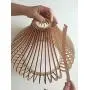 Wood Ceiling Pendant Light. Modern & Contemporary Hanging light fixture with Adjustable Cord for Kitchen, Dining or Living Room, Bedrooms or Office Space Max 60 Watt (NEW VERSION)