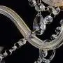 SEFINN FOUR K9 Crystal Chandelier, Modern Candle LED Chandelier Light Fixture Pendant Lighting, Dining Room Bedroom Kitchen Living Room Chandelier of 6 Lights, L21.6'' x W21.6'' x H27''
