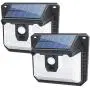 KOMINT LED Solar Lights Outdoor, Solar Motion Sensor Lights 120 LEDs Solar Outdoor Lights IP65 Waterproof Outdoor Solar Lights for Patio Garden Fence Backyard Garage(2 Pack)