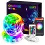 Led Strip Lights, Charkee Smart Led Lights 50ft, RGB Color Changing Strip with WiFi, Work with Alexa and Google Assistant for Room, Bedroom, Kitchen