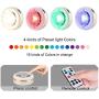 LEASTYLE Wireless LED Puck Lights with Remote Control 6 Pack, LED Under Cabinet Lighting,Puck Lights Battery Operated, Closet Light, Under Counter Lighting, Stick On Lights