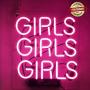 Neon Signs Girl Girls Girls Girls Neon Signs Girl Wall Decor Neon Light Sign Led Sign for Bedroom Neon Words Cool Art Neon Sign Cute Neon Lamps Home Room Beer Bar Custom Red Neon Wall Light 12''x10.6''