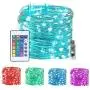 LiyuanQ 100 LED Fairy String Lights USB Plug-in Outdoor Twinkle Starry Lights with Remote Timer 16 Color Changing Twinkle Lights 33 Ft 4 Modes Decor Mini Wire Lights Bedroom Party Xmas Home