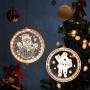 zz Sleep tight Christmas Light, 3D LED Lights, Christmas Decorations,Christmas Bell Christmas Hanging Window Lights with Battery Powered for Indoor Wall Ornaments for Home, Living Room, Showcase