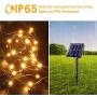 IDEAALS Solar String Lights Outdoor 2 Packs, 240LED Oversize Super Bright Solar Twinkle Lights, IP65 Waterproof 8 Modes Starbright Solar Lights for Tree Yard Garden Christmas Party (Warm White)