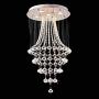 DNYSYSJ Modern K9 Crystal Spiral Raindrop Chandelier Lighting Flush Mount LED Ceiling Light Fixture Pendant Lamp for Dining Room Bathroom Bedroom Livingroom 5GU10 Bulbs Required H43'' X W18''