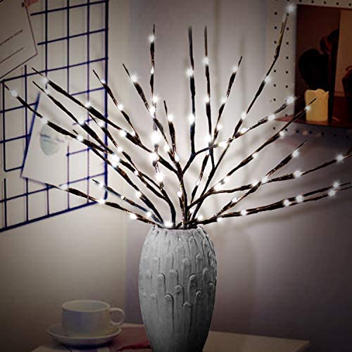 Joiedomi 3 Branch Lights 20 20LED Willow Twig Branch Decorative Lights for Christmas Home Party Wedding Garden Xmas Garden Patio Bedroom Indoor Outdoor Decor