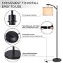 Befano Floor Lamps for Living Room, Bright Tall Lamp with Treadle-Operated, Ajustable 360°Lampshade and Modern Long Lifespan Energy-Saving Floor Lamps for Bedroom, Office
