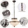 Vintage K9 Crystals Chandelier Classic Pendant Light Fixture for Living Room Entry Dining Room Staircase, Cone
