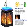 Solar Lantern Lights Outdoor Hanging Patio Decor with Flickering Dancing Flame, Waterproof Solar Powered Led Lantern Decorative Lights for Patio Yard Garden Table Decoration, 2 Pack