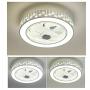 TFCFL Modern Circular Ceiling Fans with Lights, 3 Color 3 Speed LED Flush Mount Ceiling Light with Remote Control, Acrylic Dimmable Lamp for Living Room Dining Room, 22 Inch (Lantern Flower Fan Light)