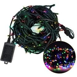 iMato Christmas Lights, 66ft 200 LED String Tree Lights Outdoor Indoor,8 Modes Waterproof Christmas String Light,Dimmable Safe Adapter Remote Decorative Light String for Wedding Parties,Multi-Colored