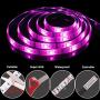 RGB Led Strip Lights Battery Powered 4-FQ 2PCS 6.56ft Led Lights Strip Battery Operated Remote Control Color Changing Strip Lights Kit SMD5050 120 LED Waterproof Strip Lights DIY TV Bedroom 17 Keys