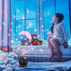 ATOPDREAM Night Light for Kids, Star Night Light Projector for Kids Rotating Light Projector for Kids Quiet Night Lights for Boys Age 2-10 Xmas Gifts for 2-10 Year Old Boys Stocking Stuffers Black