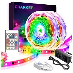 Dreamcolor Led Strip Lights, Charkee 32.8ft Rainbow Color Changing Led Strip, Multicolor Flexible Rope Light, Light Strip Remote for Bedroom, Home, Living Room