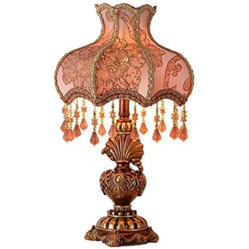 European Resin Table lamp Bedside lamp Bedroom Living Room Neoclassical Art Fabric Wedding Table lamp Wedding Decoration Gift Desk lamp