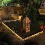 Solar Rope Lights, 2 Pack 8 Modes Solar Rope Lights Outdoor Waterproof IP65 with 100 LED, 40 Feet Solar Tube Lights for Poolside, Garden, Fence, Walkway (Warm Light)