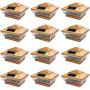 iGlow 12 Pack Copper Outdoor 4 x 4 Solar 5-LED Post Deck Cap Square Fence Light Landscape Lamp PVC Vinyl Wood Bronze