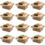iGlow 12 Pack Copper Outdoor 4 x 4 Solar 5-LED Post Deck Cap Square Fence Light Landscape Lamp PVC Vinyl Wood Bronze