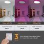 TALOYA LED Flush Mount Ceiling Light with Back Ambient light (Pink), 12 Inch 24W Round Low Profile Surface Mount Light Fixture for Kids Nursery Girl Room Bedroom, Easy Installation